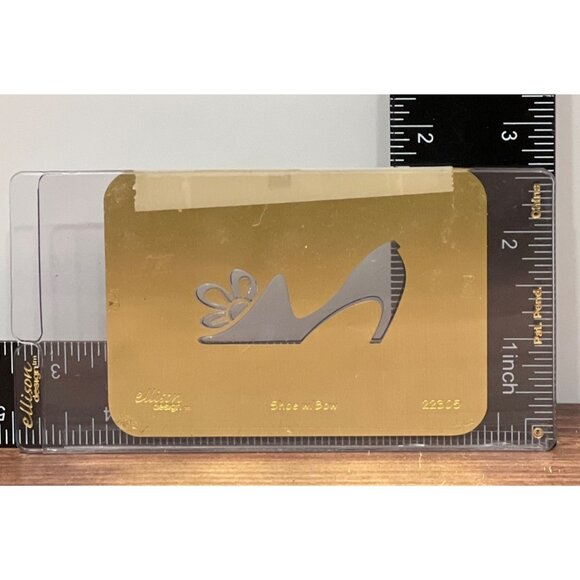 Ellison Design Other - Ellison Design SIMPLE IMPRESSION SHOE W BOW BRASS STENCIL EMBOSSING FOLDER 22305